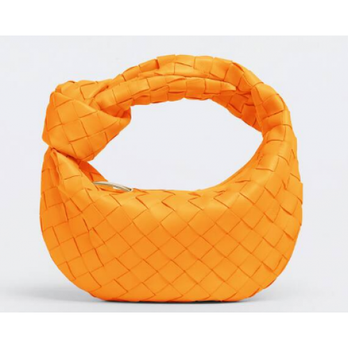 Bottega Veneta Mini intrecciato bőr felső fogantyús táska 651876 Tangerine