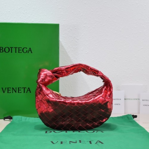 Bottega Veneta Mini intrecciato bőr felső fogantyús táska 651876 piros