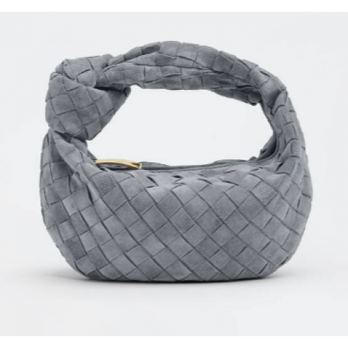 Bottega Veneta Mini intrecciato velúr felső fogantyús táska 651876V1 THUNDER