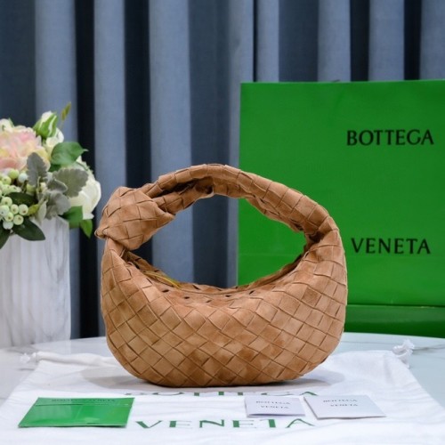 Bottega Veneta Mini intrecciato velúr felső fogantyús táska 651876V1 barna