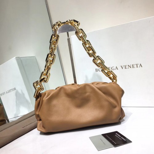 Bottega Veneta Nappa báránybőr puha válltáska 620230 barna