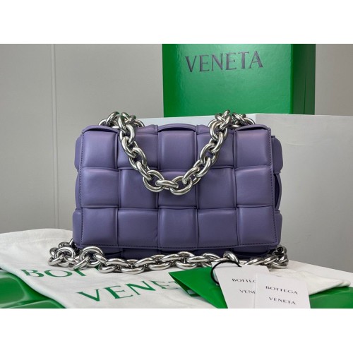 Bottega Veneta LÁNCKAZETTA Gyorsított Szállítás 631421 lila Ezüst Bevonatú Vasalat