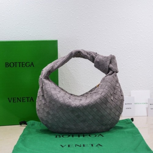 Bottega Veneta intrecciato velúr felső fogantyús táska 690225 Thunder