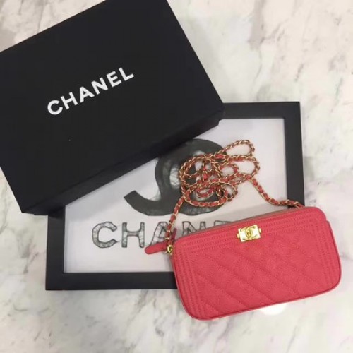 Fiú Chanel Flip Táska Eredeti Cannage Minta CHA3369 Piros