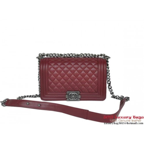 Fiú Chanel Flip Válltáska A67086 Bordeaux Báránybőr