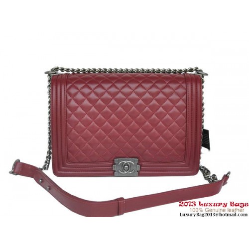 Fiú Chanel Flip Válltáska A67087 Bordeaux Báránybőr