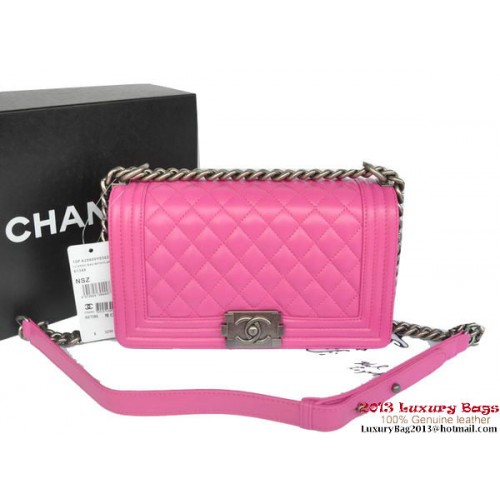 Fiú Chanel Flap Válltáska Eredeti Báránybőr A67086 Rózsaszín