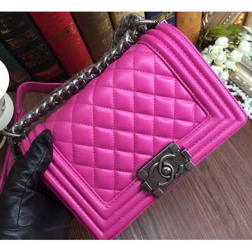 Fiú Chanel Flap Válltáska Báránybőr Bőr A67085 Rózsaszín