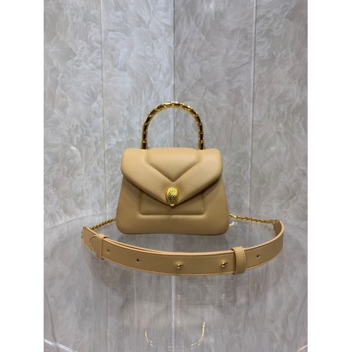 Bvlgari Serpenti Forever bőr crossbody táska B282923 Barackszínű