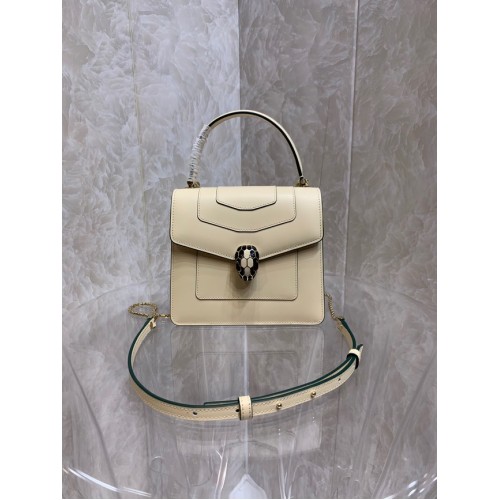 Bvlgari Serpenti Forever bőr kis crossbody táska 286999 krémszínű