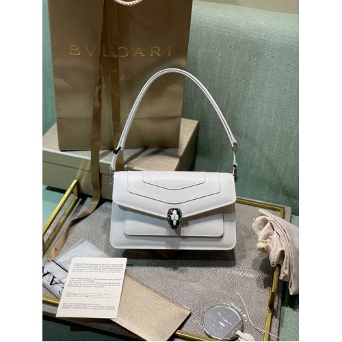 Bvlgari Serpenti Forever bőr kis crossbody táska 292104 fehér