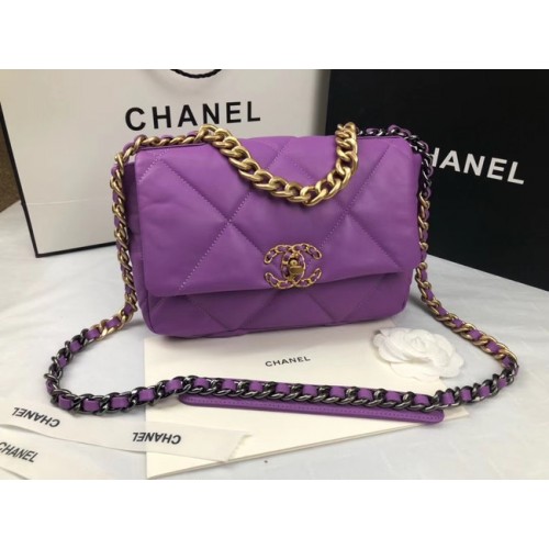 CHANEL 19 Flap Bag AS1160 lila