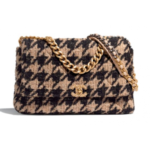 CHANEL 19 Flap Bag AS1162 barackszínű és fekete