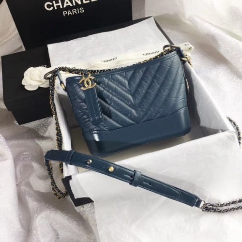 CHANEL GABRIELLE Eredeti Kis Hobo Táska A91810 Kék