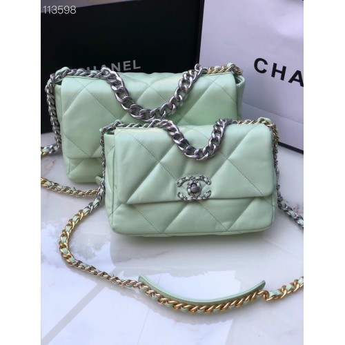 CHANEL Báránybőr 19 Flap Táska AS1160 AS1161 világoskék