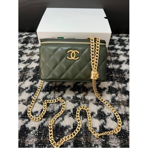 CHANEL VANITY WITH CHAIN 68106 feketészöld