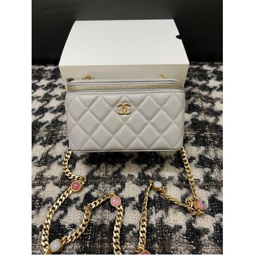 CHANEL VANITY lánccal AP2937 szürke