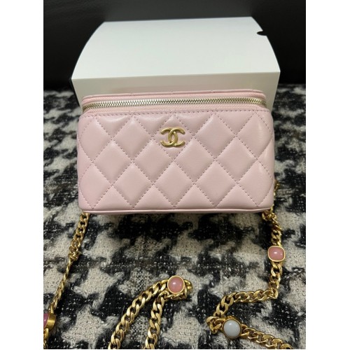 CHANEL VANITY lánccal AP2937 rózsaszín