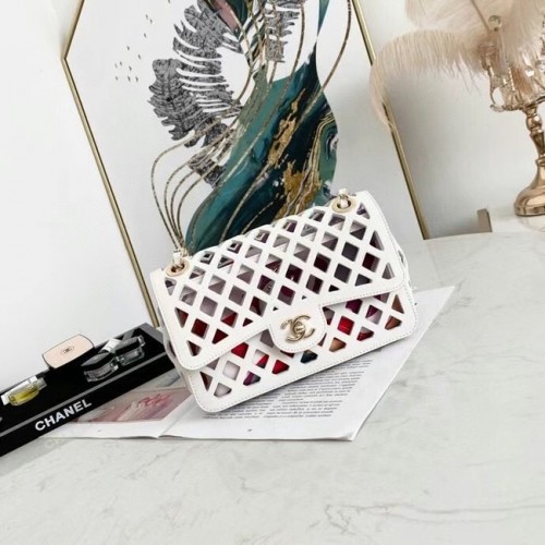 CHANEL mini fedeles táska AS2370 fehér