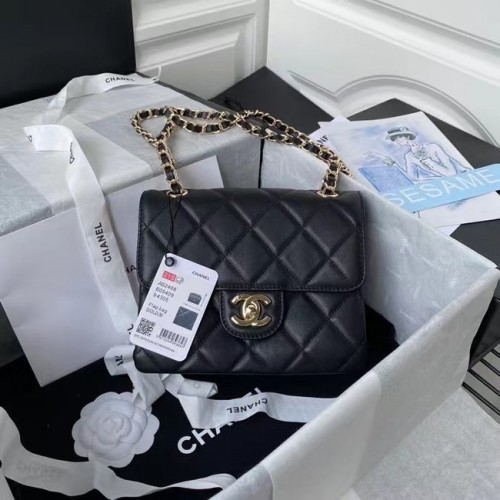 CHANEL mini fedeles táska AS2468 fekete