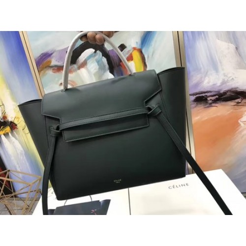 Celine Övtáska Eredeti Sima Bőr C3349 Zöld