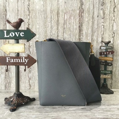 Celine Cabas Fantom Táska Lichee Mintás Bőr 77426 Szürke