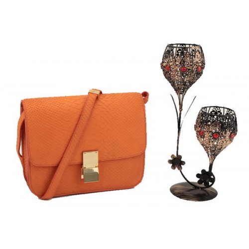 Celine Klasszikus Kis Zsebtáska Sima Bőr 11042 Narancssárga