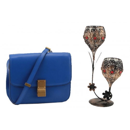 Celine Klasszikus Kis Zsebtáska Sima Bőr 11042 Királykék