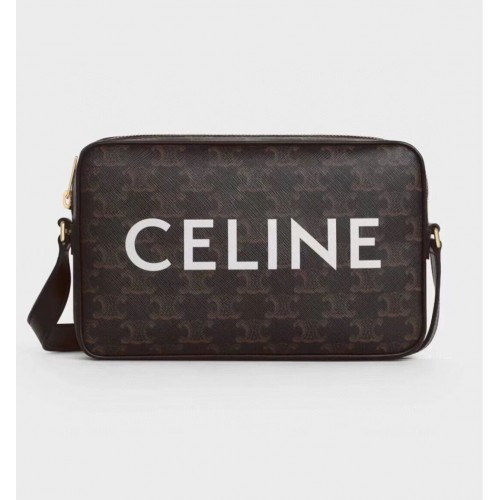 Celine MINI FOLCO TÁSKA TRIOMPHE CANVAS CL9450 fekete színben