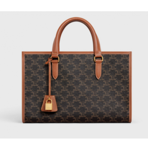 Celine MINI VÍZSZINTES CABAS TRIOMPHEVÁSZNÓBÓL ÉS BORJÚBŐRBŐL 199742 fekete