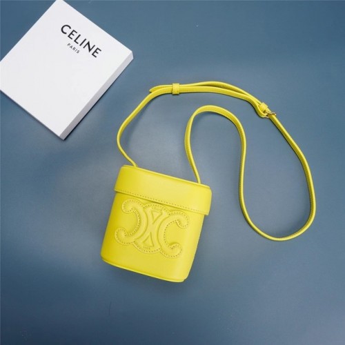 Celine MINI TEEN CLASSIC BAG IN DOBOZBAN BORJÚBŐR 199263 sárga