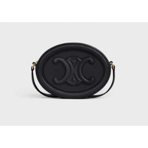 Celine OVÁLIS TÁSKA CUIR TRIOMPHÉ SIMA BORJÚBŐR 198603 FEKETE