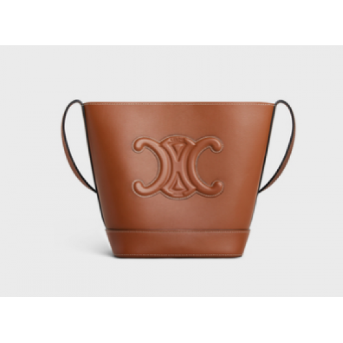 Celine KIS VÖDÖR CUIR TRIOMPHE SIMA BORJÚBŐR 198243 BARNA