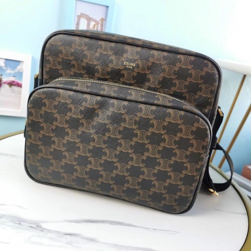 Celine KIS FÉNYKÉPEZŐGÉP TÁSKA TRIOMFÉNY VÁSZON CL90822 fekete