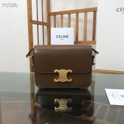 Celine TEEN TRIOMPHE TÁSKA FÉNYES BORJÚBŐR ÁSVÁNYI 188423 Khaki