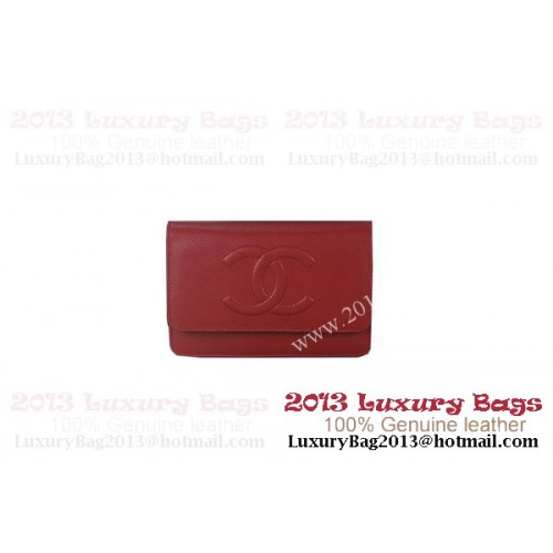 Chanel A48654 Piros Eredeti Cannage Patterns Bőr Mini Fülű Táska