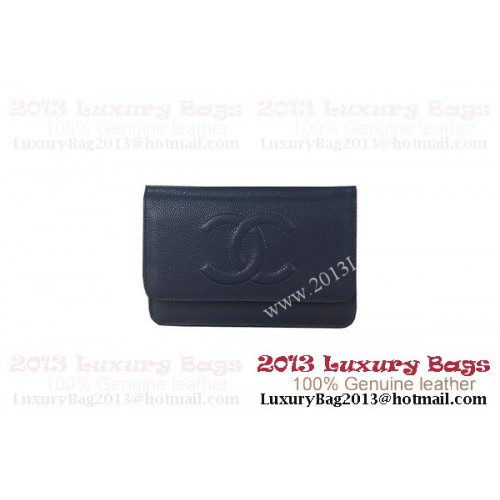 Chanel A48654 Királykék Eredeti Cannage Patterns Bőr Mini Fülű Táska