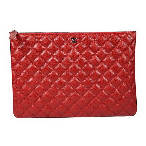 Chanel A69254 A69253 Kuplungtáska Eredeti Cannage Mintás Bőr Piros