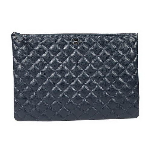 Chanel A69254 A69253 Kuplungtáska Eredeti Cannage Mintás Bőr Királykék