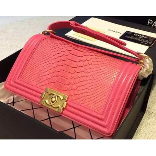 Chanel fiú válltáska Rosy Python bőr A66095 arany