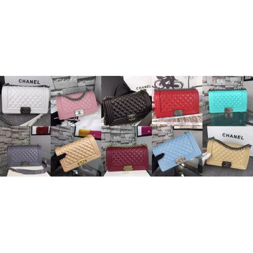 Chanel fiú fedeles válltáska eredeti bőr A5708