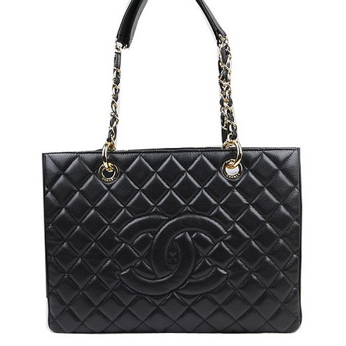 Chanel Classic Coco táska fekete GST kaviár bőr A50995 arany