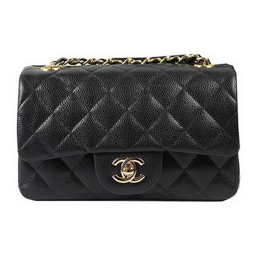 Chanel Klasszikus MINI Zsebtáska Fekete Cannage Mintás CF1119 Arany