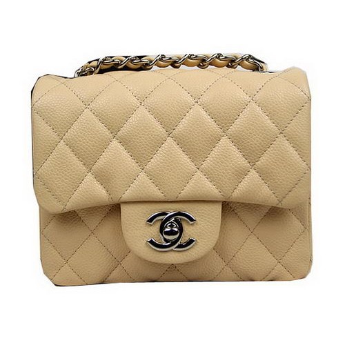 Chanel Classic MINI Flip Bag CF1115 Barackszínű Kannadzsa Mintás Ezüst