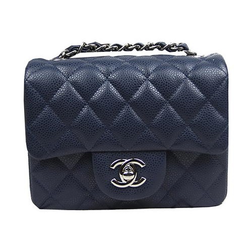 Chanel Klasszikus MINI Zsebtáska CF1115 Királyi Kannadzsa Mintás Ezüst