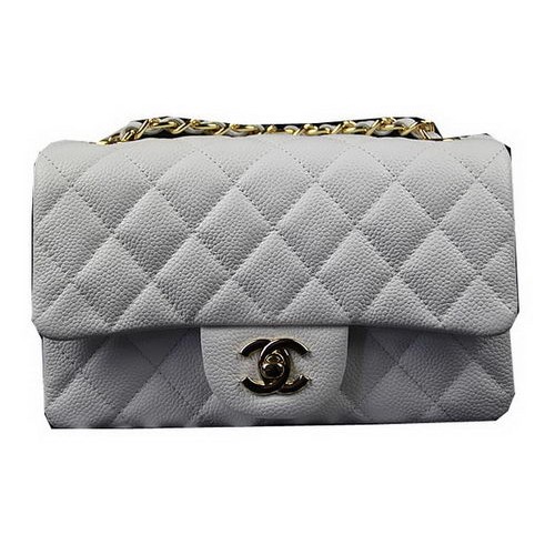 Chanel Klasszikus MINI Zsebtáska Fehér Cannage Mintával CF1119 Arany