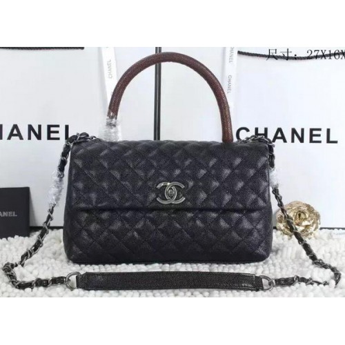 Chanel Klasszikus Felső Fogantyús Táska Cannage Mintával A92991 Piros