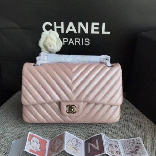 Chanel Classic eredeti báránybőr válltáska 1112V rózsaszín ezüst lánccal