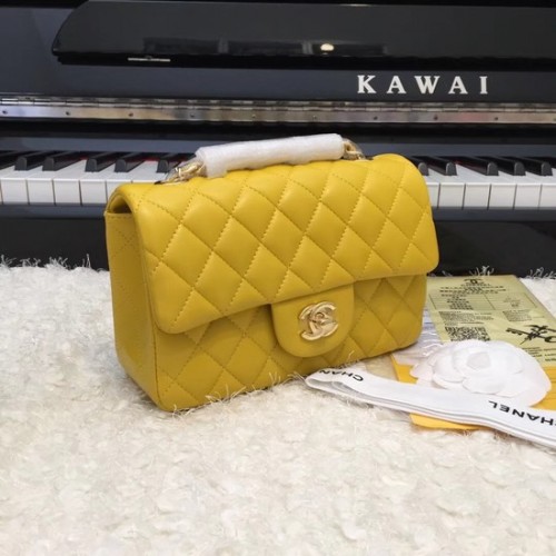 Chanel Classic eredeti báránybőr bőr crossbody táska A1116 sárgaarany lánccal