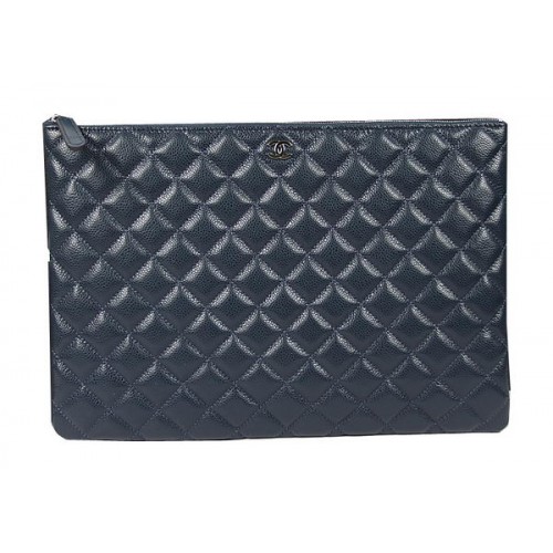 Chanel Kuplungtáska Eredeti Cannage Mintás Bőr A69254 A69253 Királykék